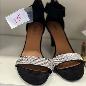 Elegant Black and Silver Women's Heels